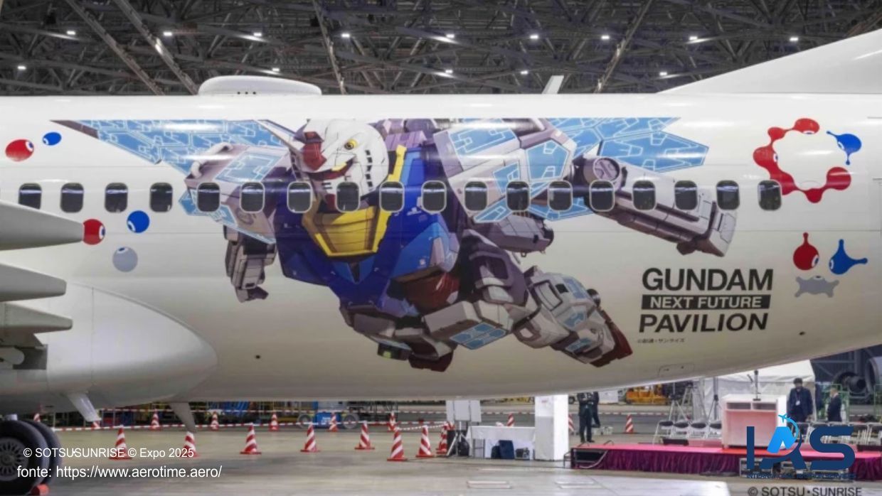 Japan Airlines unveils EXPO 2025-themed livery featuring Gundam giant robot